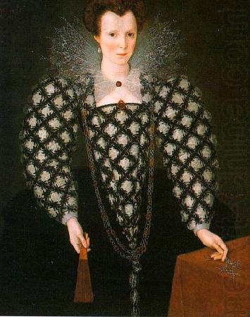 GHEERAERTS, Marcus the Younger Portrait of Mary Rogers: Lady Harrington dfg china oil painting image